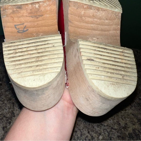 Red Leather Mules by Sanita - Picture 10 of 11